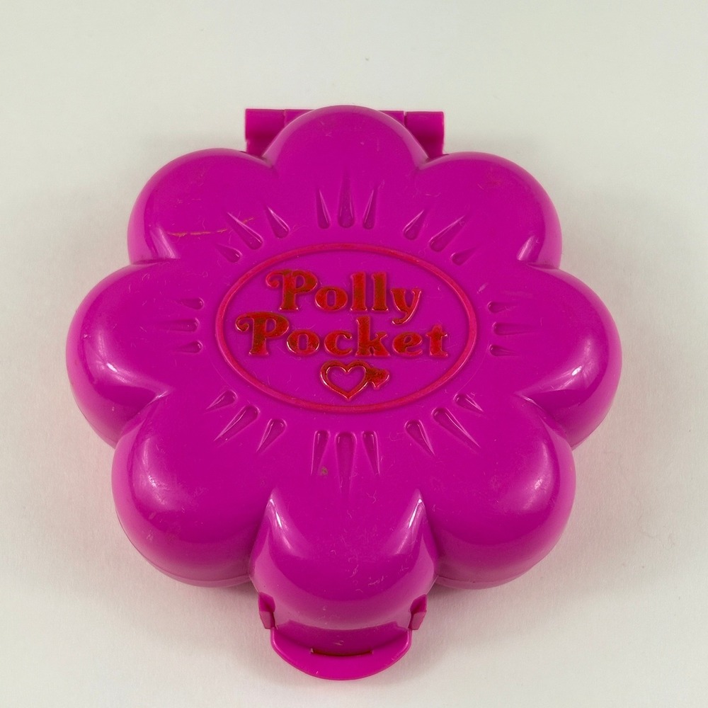 Vintage 1990 Polly Pocket Mr‎ Fry's Restaurant Playset Complete Flower Pink 4"